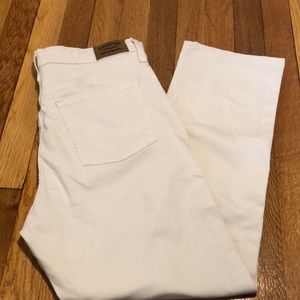 Signature Levi Strauss Heritage High Rise Straight White Denim Jeans - size 8